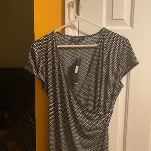 Black and white polka dot dress